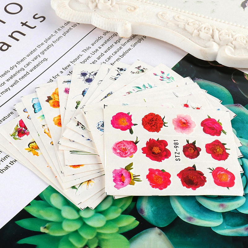 STZ970-983 Flower Theme Nail Tattoo