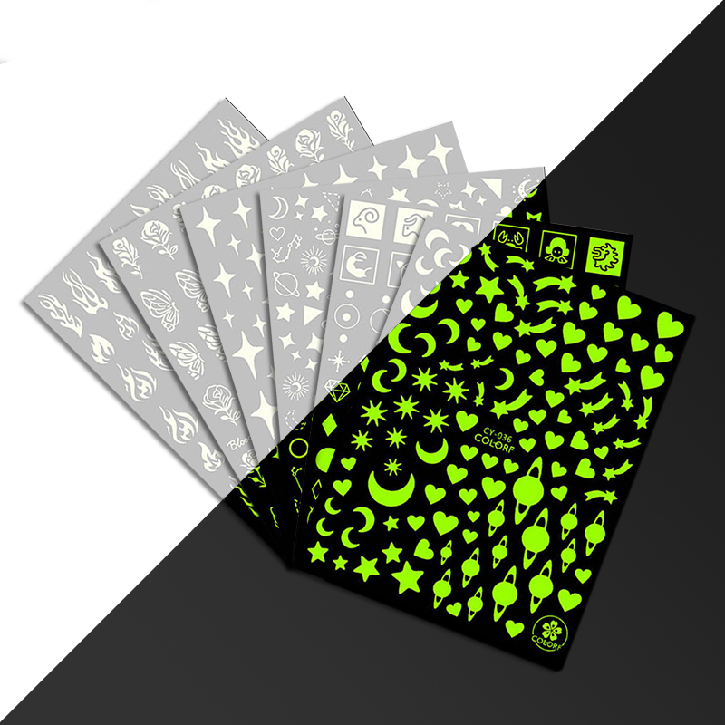 CY28-36 Luminous Nail Sticker
