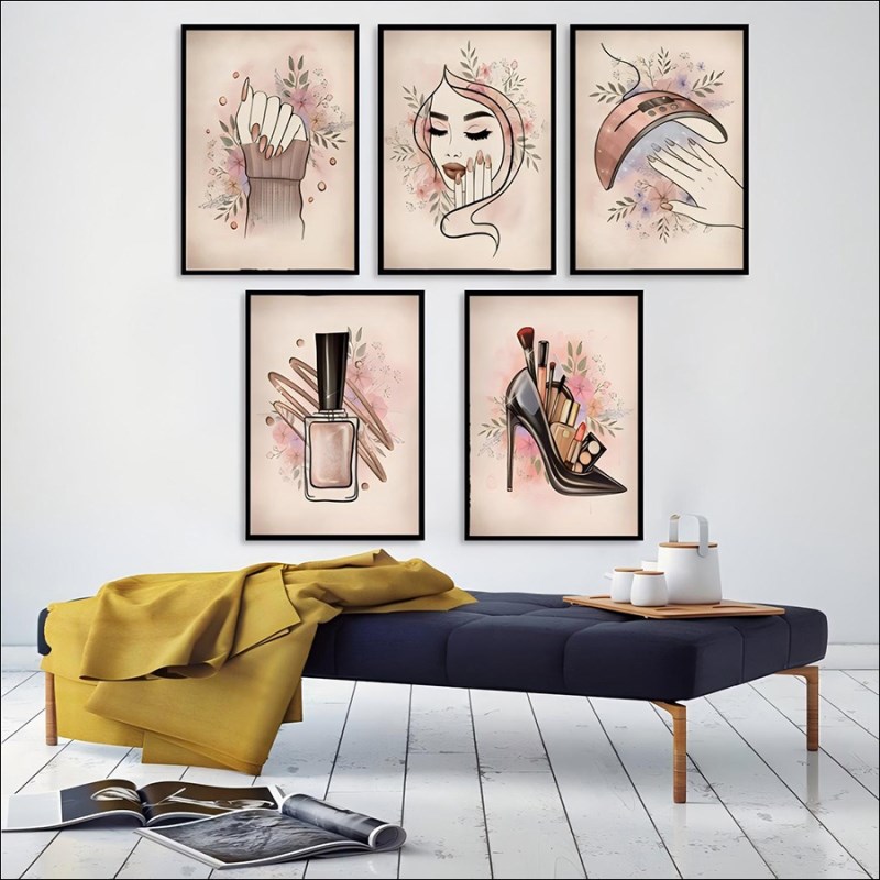 RNT-837 (60*90cm)美甲美睫沙龙店装饰壁画