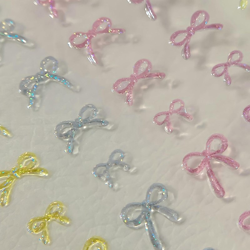 YT7391 晶透果冻幻彩立体浮雕蝴蝶贴纸