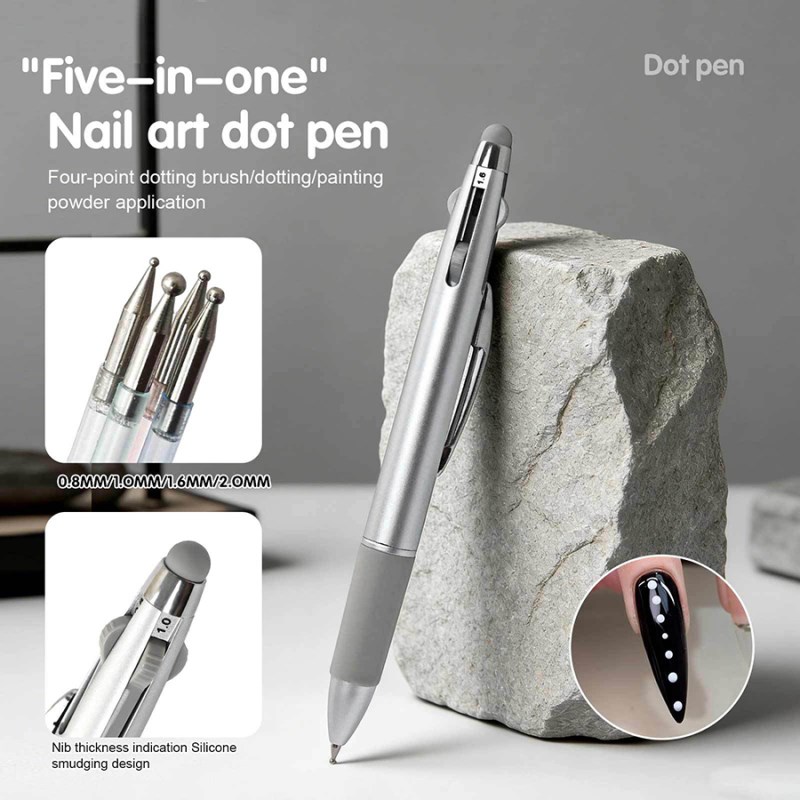 RNT-848 New 5-in-1 Nail Art Dotting Pen