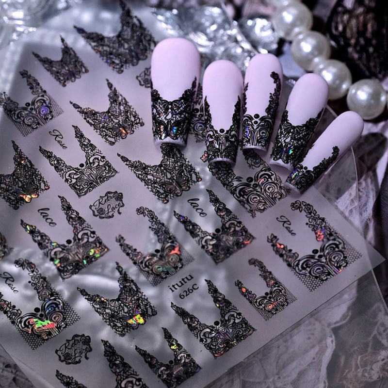 ITU-625/626 French Lace Nail Stickers