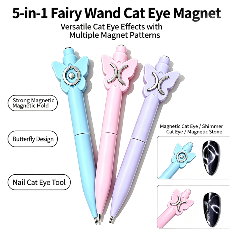 RNT-859 Fairy Wand 5 In 1 Multifunctional Strong Cat Eye Nail Magnet