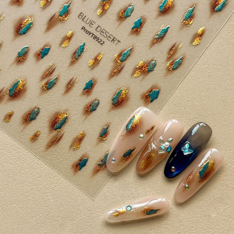 YT8922/9342/9342 Marble Texture Nail Stickers