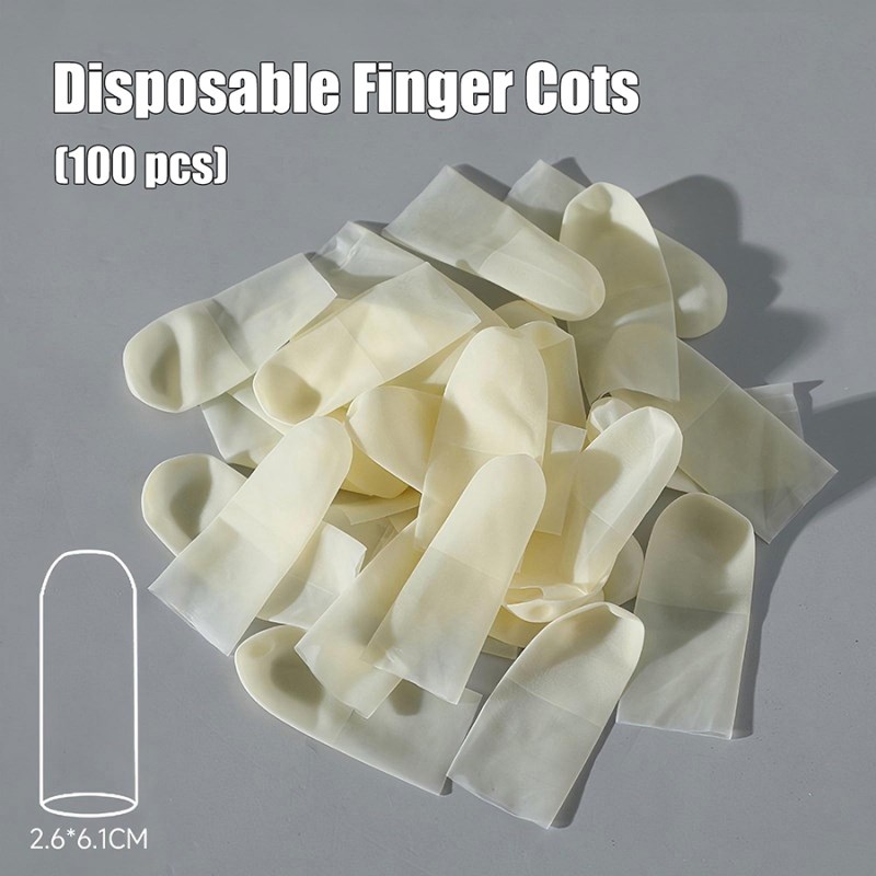 RNT-861 Ultra-thin Wear-resistant Anti-slip Disposable Finger Cots for Nail Art (100Pcs)