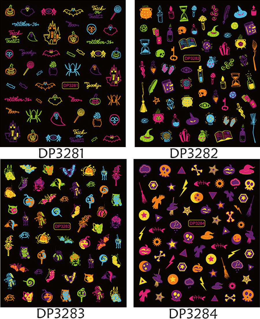 dp3277-3288 luminous nail sticker