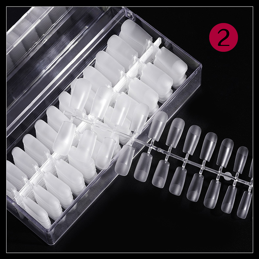 504 tips case-packed frosted traceless nail tips