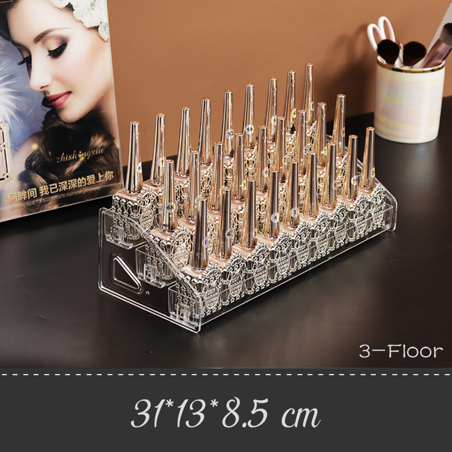 three-floor nail polish storage