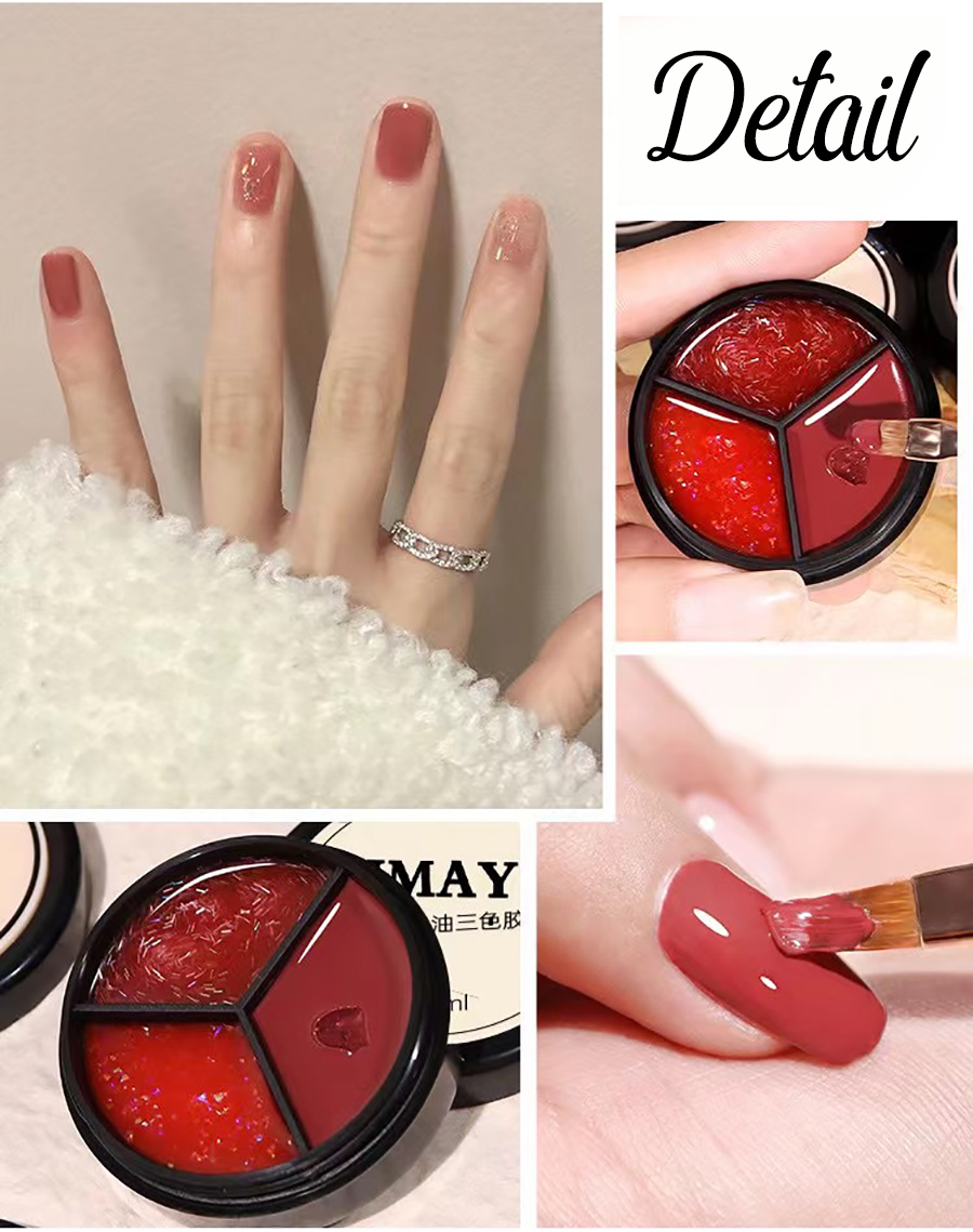 3-color solid nail polish