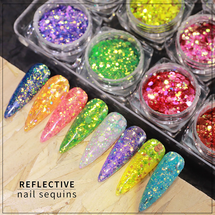 bright reflective glitter