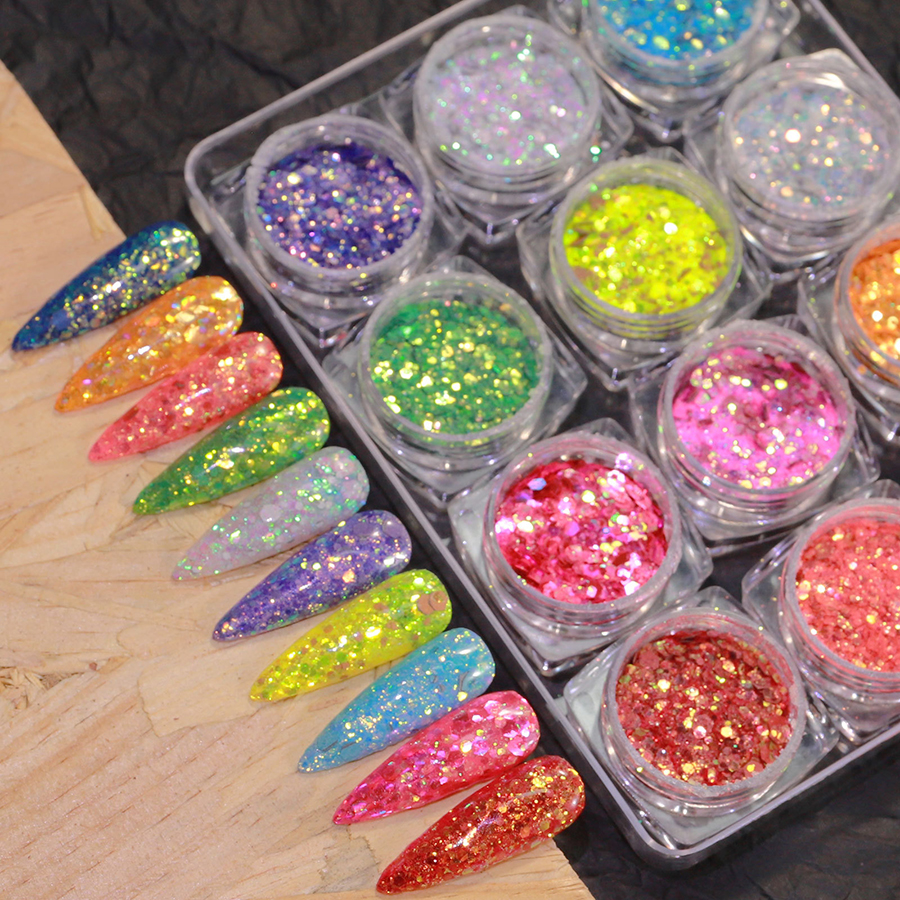 bright reflective glitter