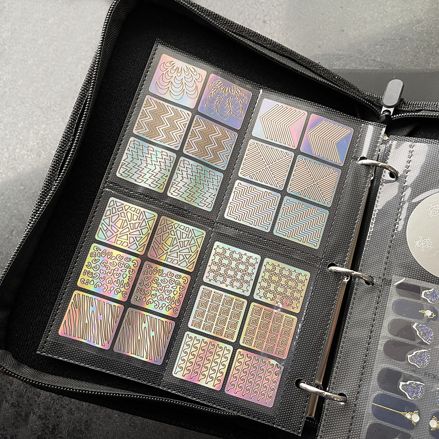 4 grid nail sticker display book