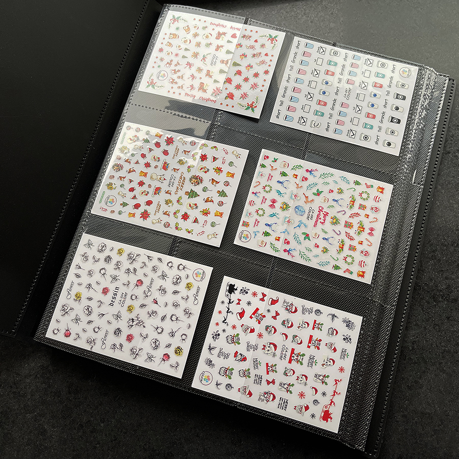 9 grid nail sticker display book