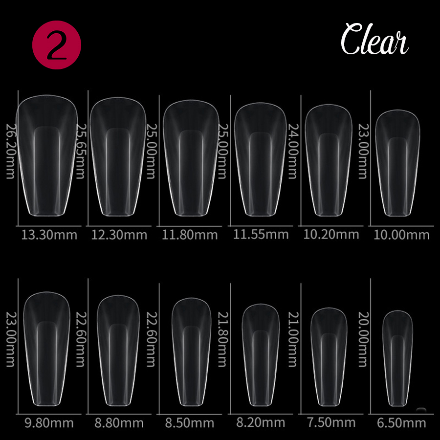 504-tips bag packing geometric nail tips