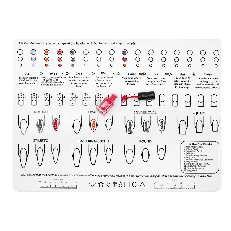 silicone nail art practice pad rnt-708 nail tool