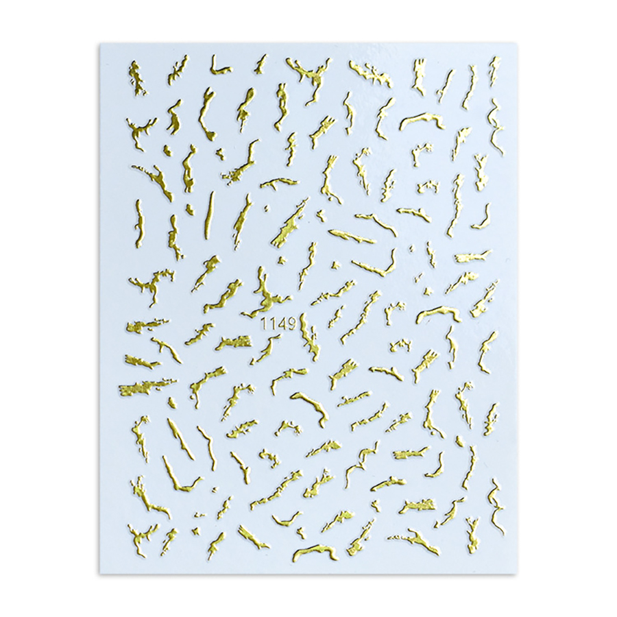 yj1148-1150 3d gilded nail sticker
