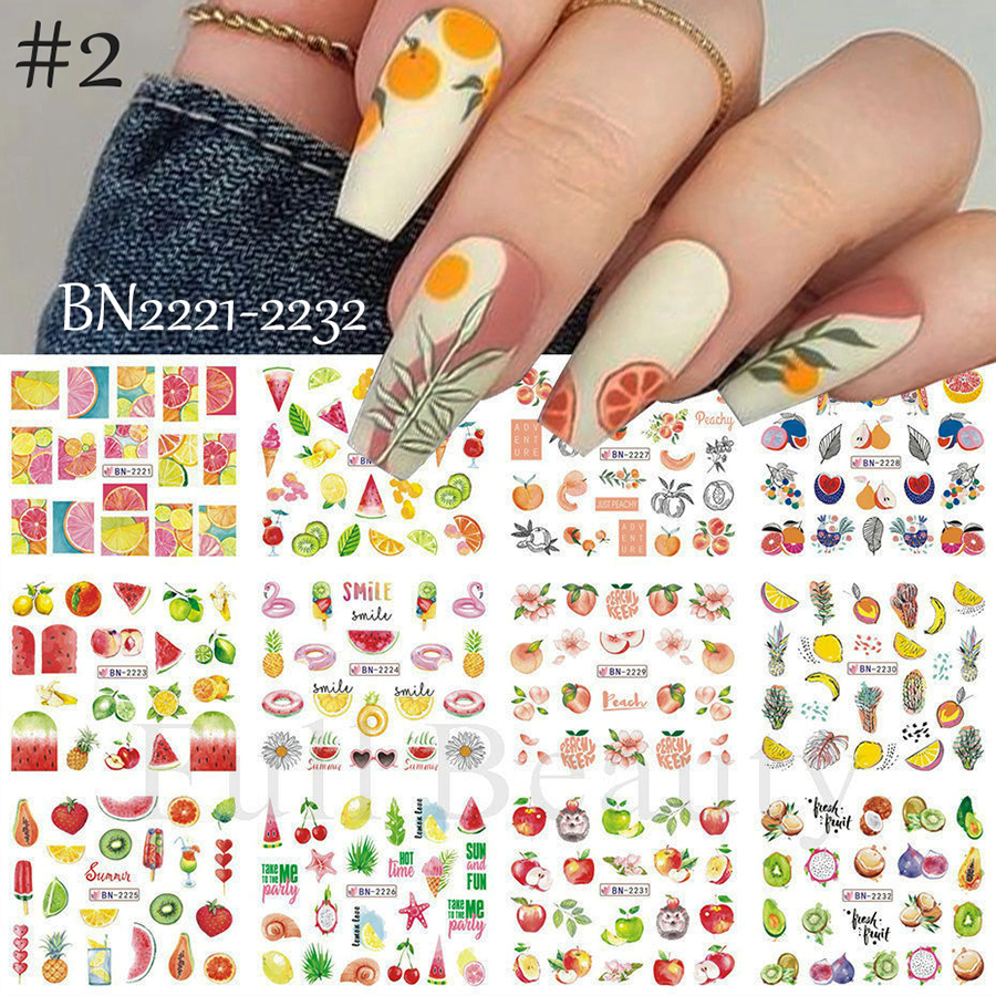 summer fresh look nail tattoo