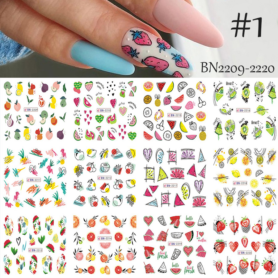 summer fresh look nail tattoo