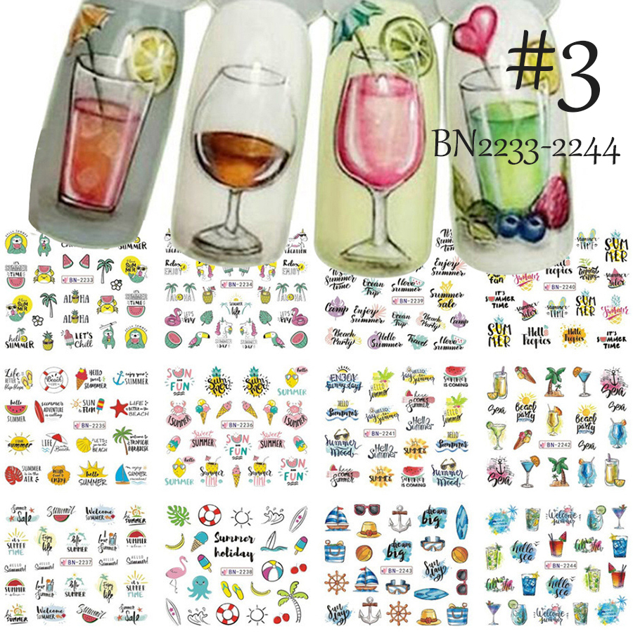 summer fresh look nail tattoo