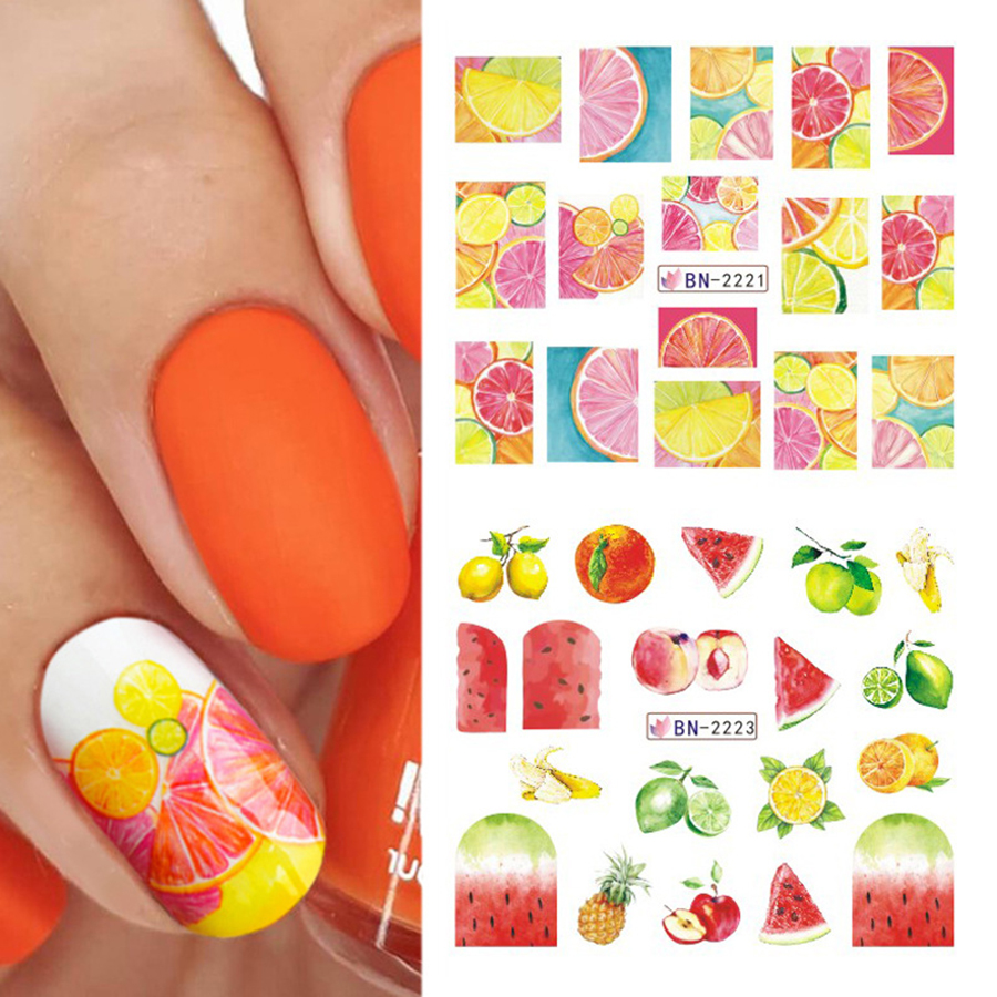 summer fresh look nail tattoo