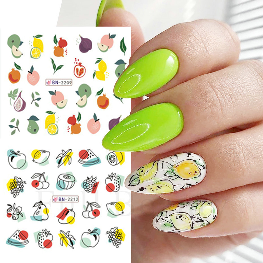 summer fresh look nail tattoo