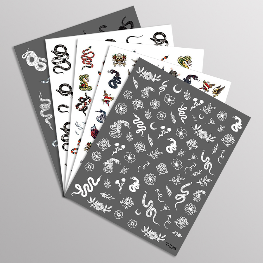 t-322-326 snake series nail sticker