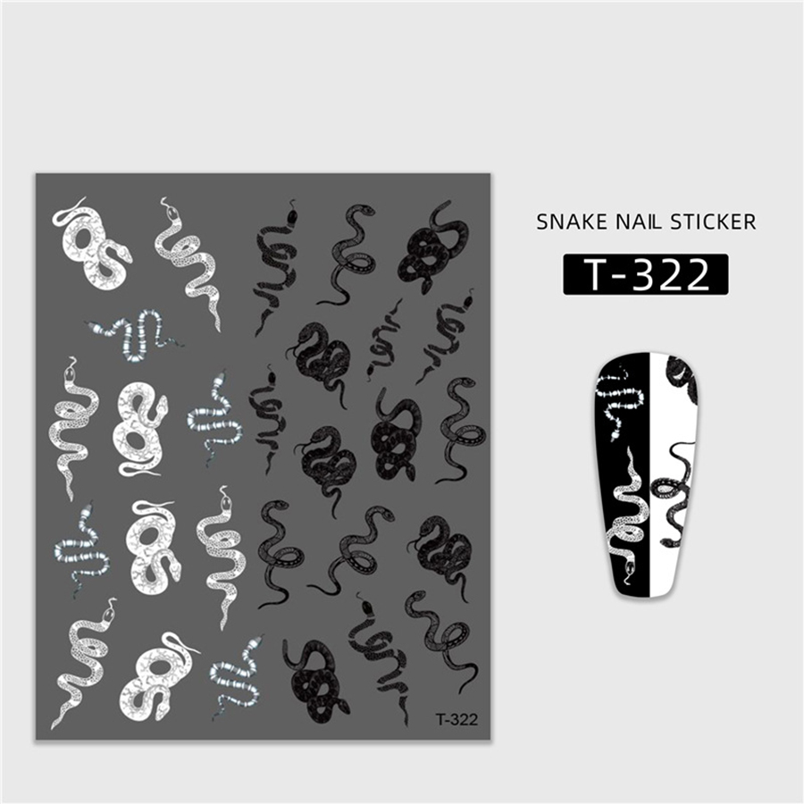 t-322-326 snake series nail sticker