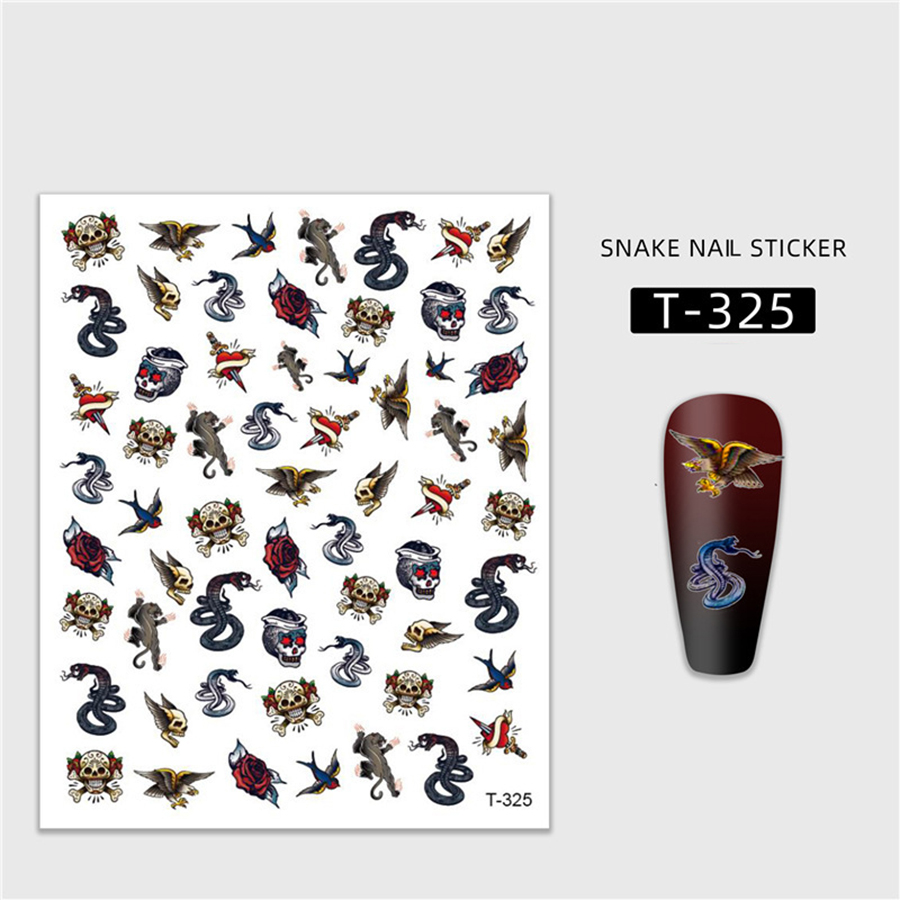 t-322-326 snake series nail sticker