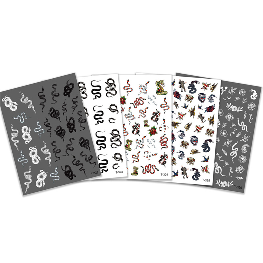 t-322-326 snake series nail sticker