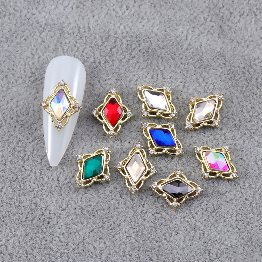 d243 big nail alloy rhinestone jewelry