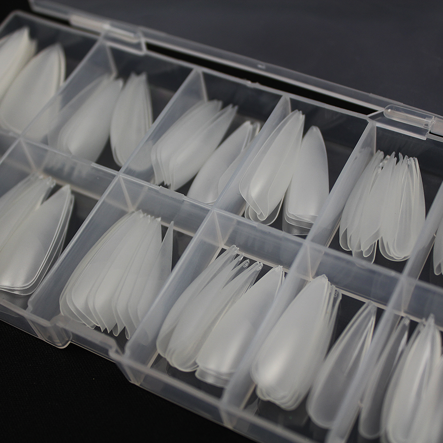 120 tips case-packed frosted sharp head nail tips
