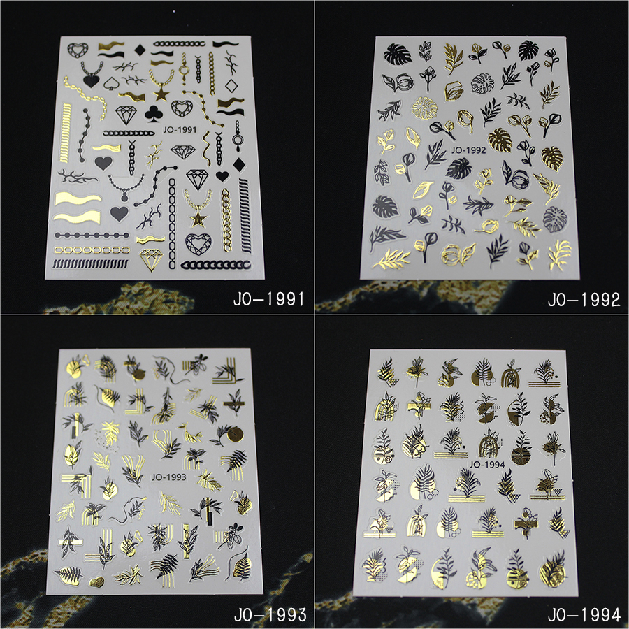jo1987-1998 简约烫金指甲贴