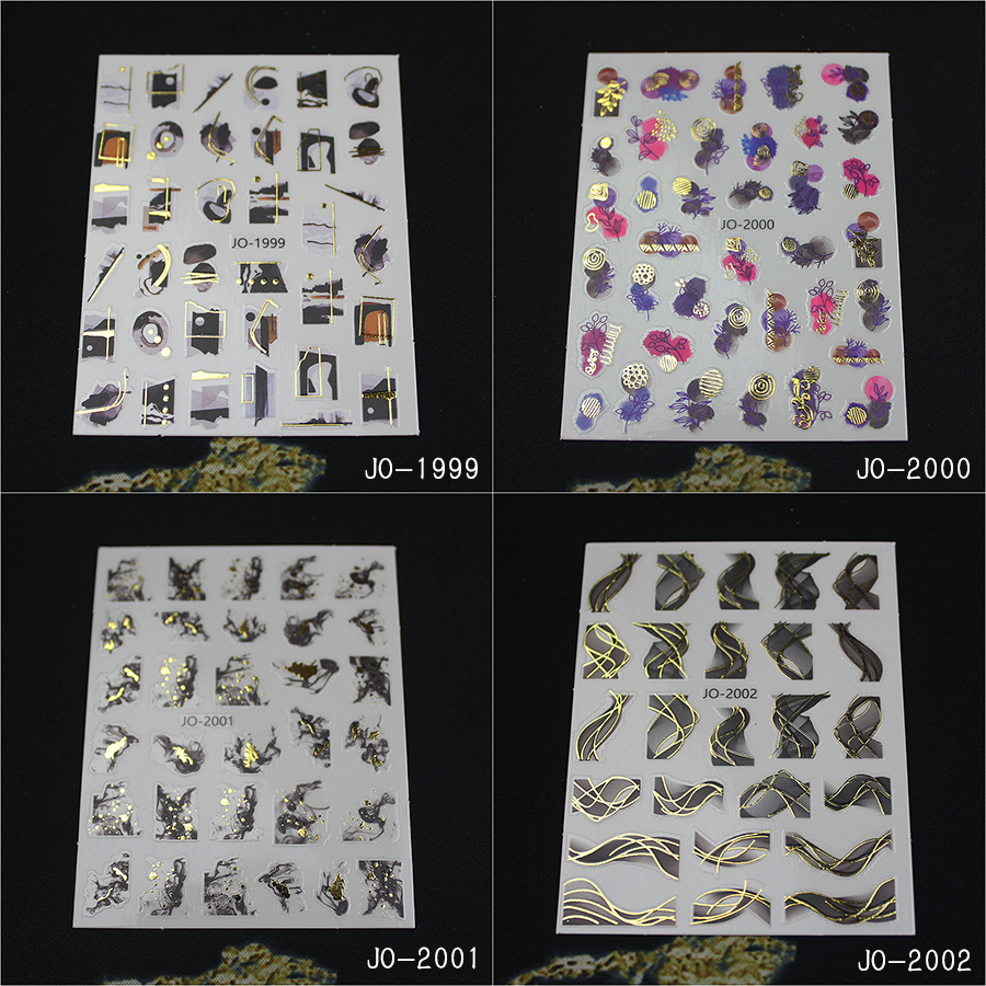 jo1999-2010 涂鸦烫金指甲贴