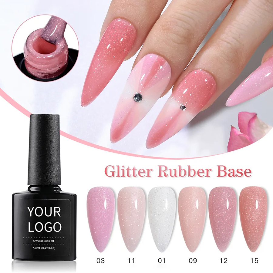 rnug-118 glitter rubber polish
