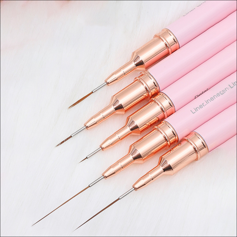 rab-45 5-pack pink metal rod nail line drawing brush