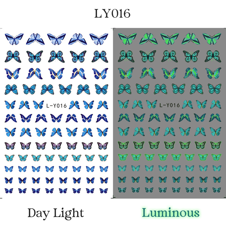 ly001-016 darkl winds luminous nail stickers