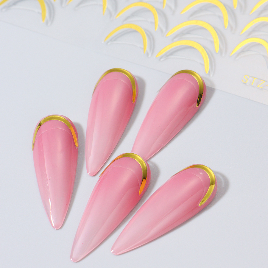 stz-cgs french smile crescent nail sticker