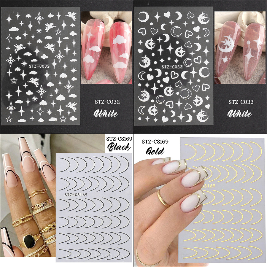 stz-cgs french smile crescent nail sticker