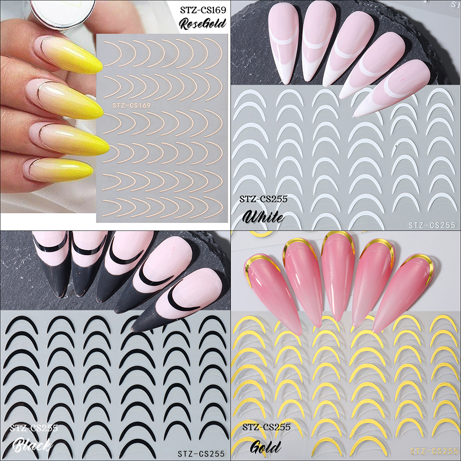 stz-cgs french smile crescent nail sticker