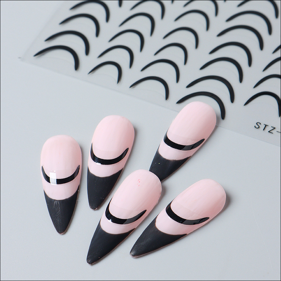stz-cgs french smile crescent nail sticker