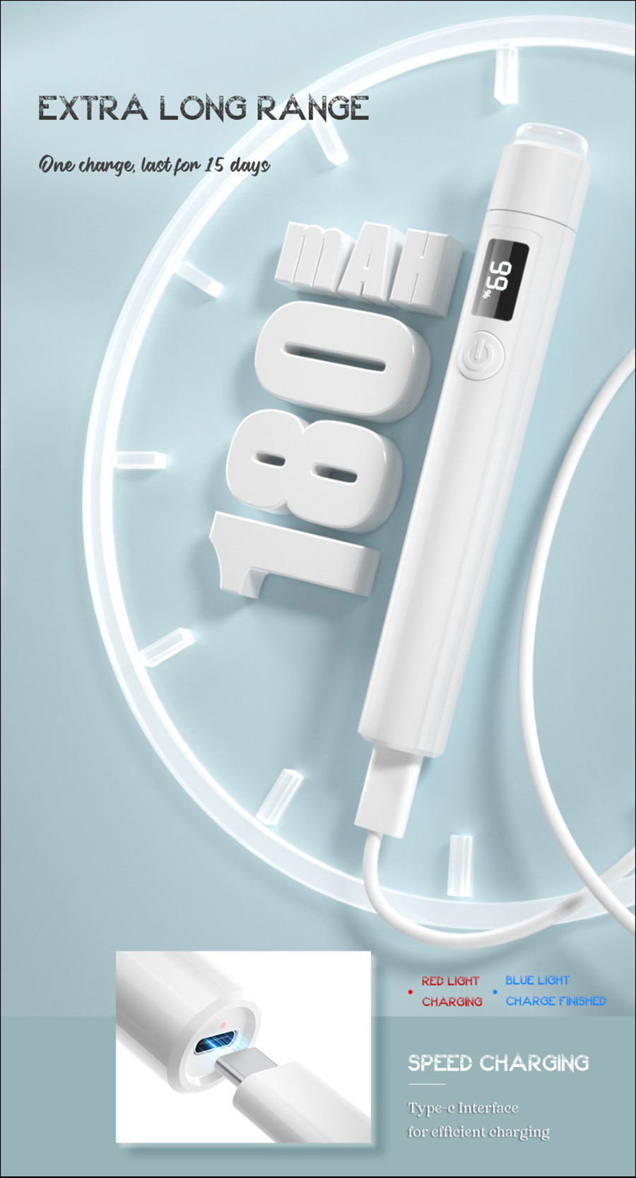 rnledh-2 handheld nailart uv light with display screen