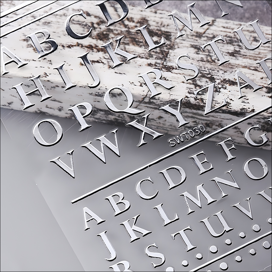 sw-tn022-30 stamping-gold english letter nail sticker
