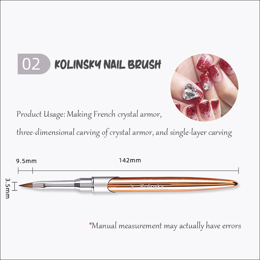 rab-47 100%kolinsky hair nail brush(no.2)