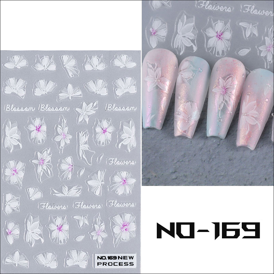no166-169 ins fragmented lace nail sticker