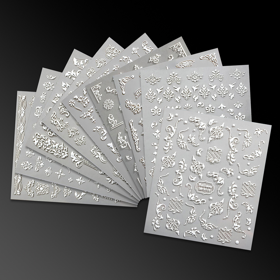 5d106-115 5d rattan flower pattern nail sticker