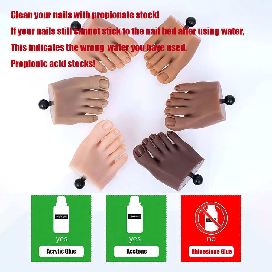rnt-799 silicone nail practice foot model
