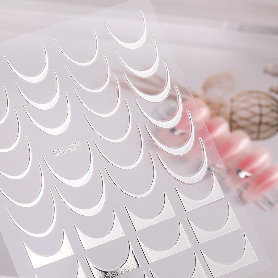 dh-825/826 hot stamping french nail sticker