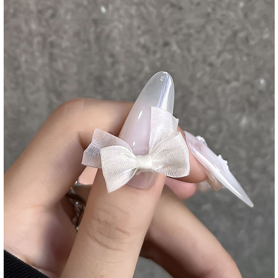 d302 ネイルレースリボンアクセサリー
