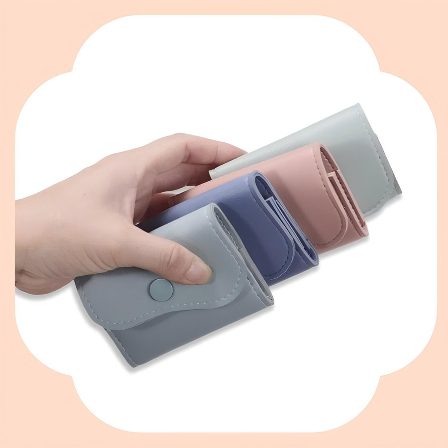 rnt-826 thickened leather nail art buffer storage bag
