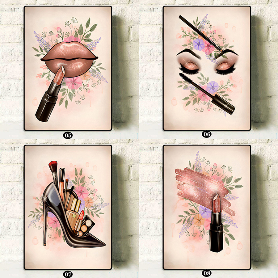 rnt-834 (30*40cm)nail and eyelash salon decoration mural